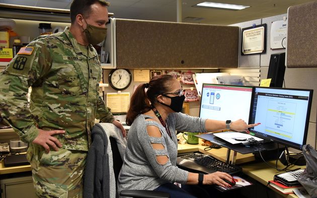 The team receives COVID-19 vaccine orders from throughout the Department of Defense at Fort Detrick, Maryland, U.S. December 4, 2020