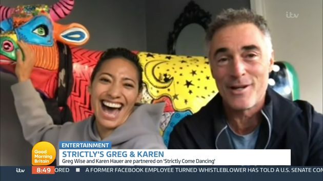 Greg appeared on Good Morning Britain with dance partner Karen Hauer