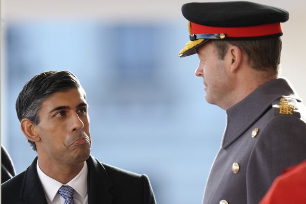 Prime minister Rishi Sunak during the ceremonial welcome for the state visit to the UK by South African president Cyril Ramaphosa.