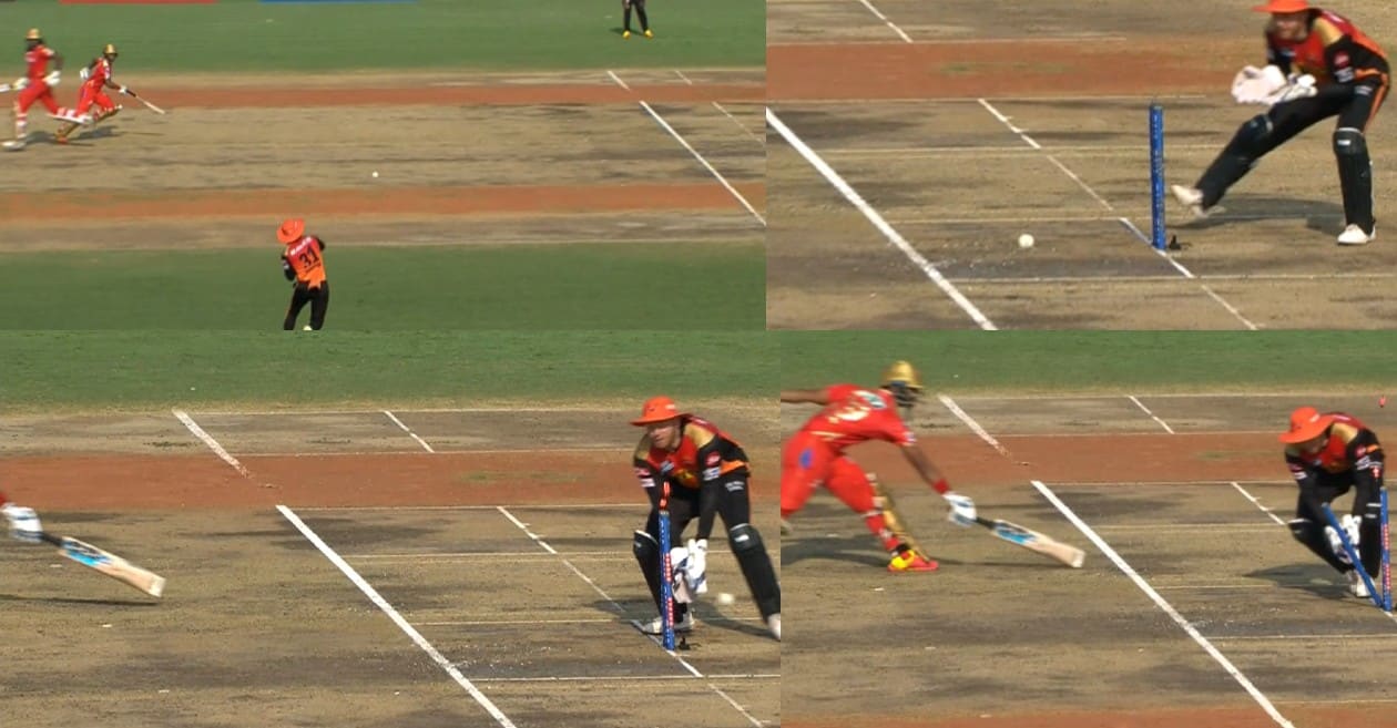David Warner runs out Nicholas Pooran