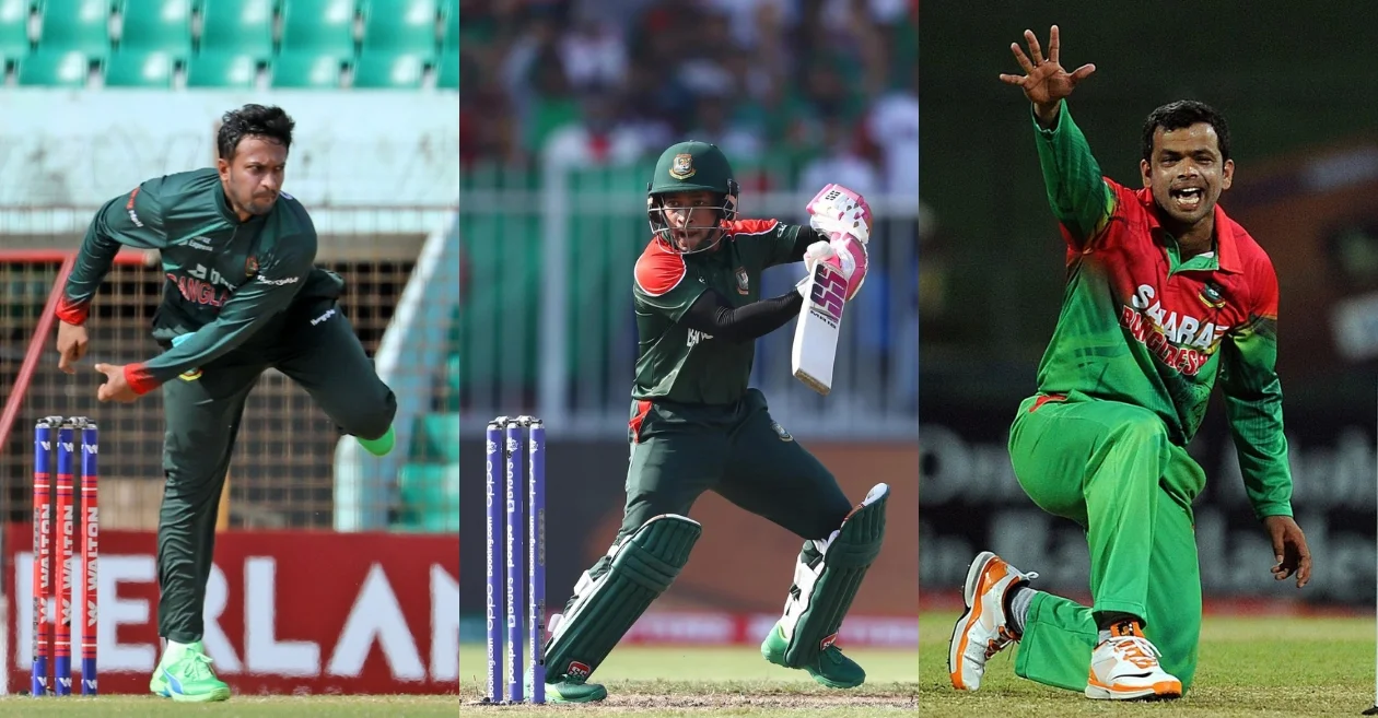 Shakib al Hasan, Mushfiqur Rahim and Abdur Razzaq