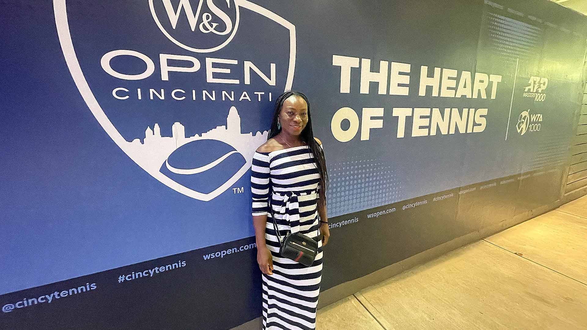 Nkeiru Green enjoys her time at the Western & Southern Open.