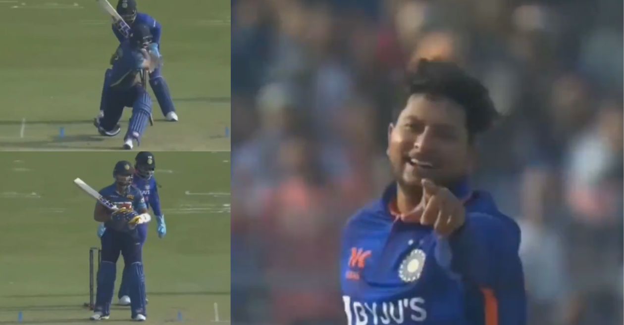 Kuldeep Yadav cleaned up Dasun Shanaka