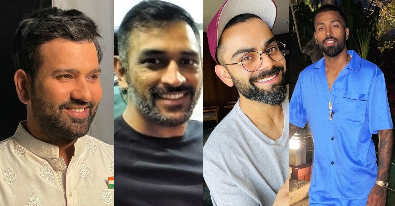 Rohit Sharma, MS Dhoni, Virat Kolhi and Hardik Pandya