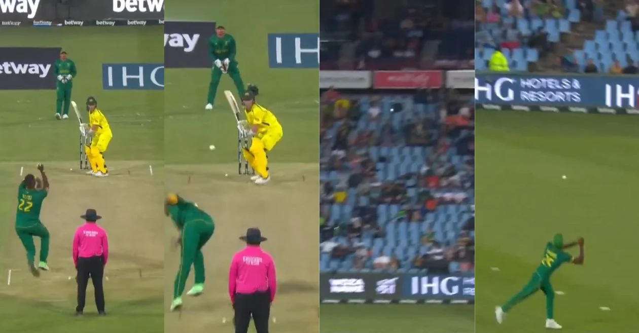 Kagiso Rabada's backward sprint leads to a breathtaking catch