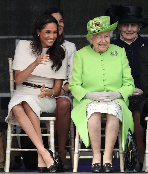 The Queen and the Duchess of Sussex on their first official engagement