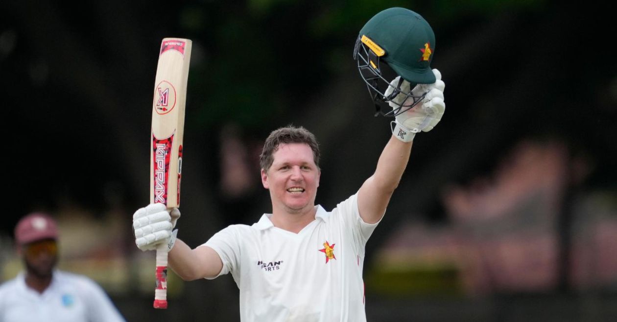 Gary Ballance celebrating his ton