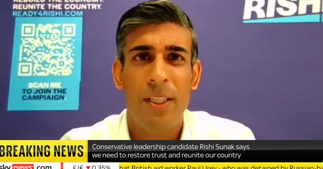 Rishi Sunak speaking to Sky News on Friday