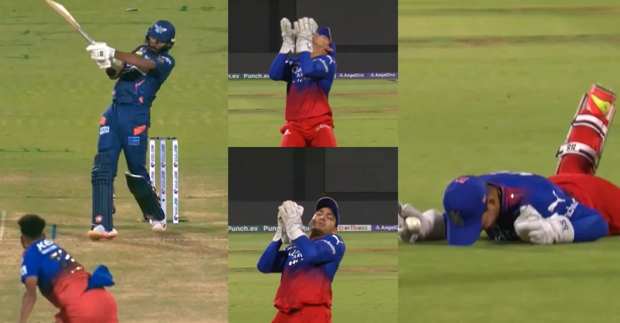 Anuj Rawat takes an excellent catch in RCB vs LSG clash at IPL 2024