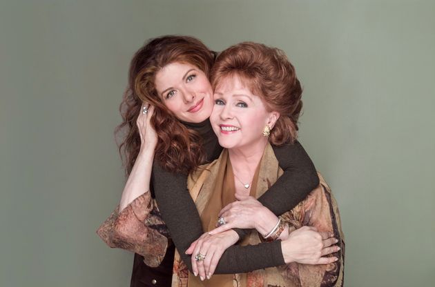 Debra Messing and Debbie Reynolds