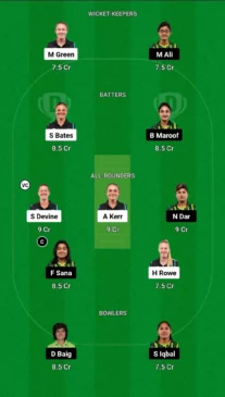 NZ-W vs PAK-W Dream11 Team