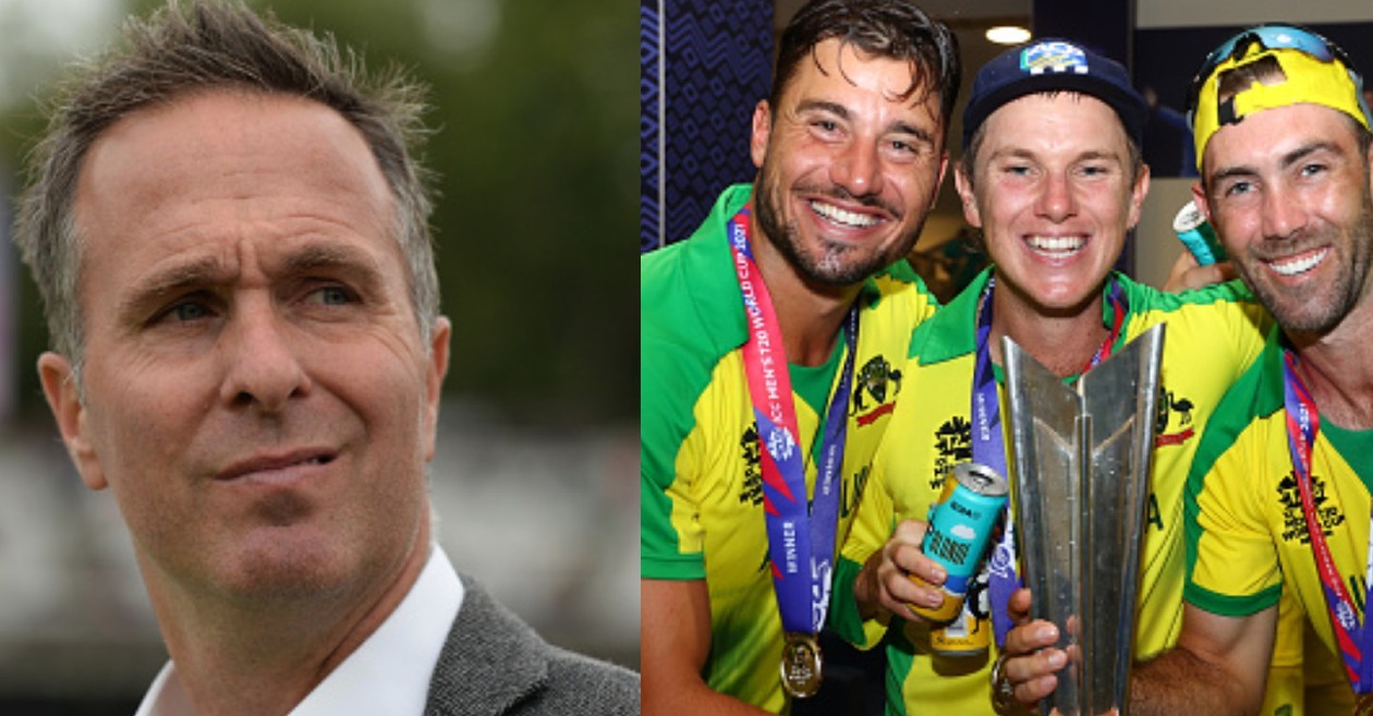 Adam Zampa and Michael Vaughan