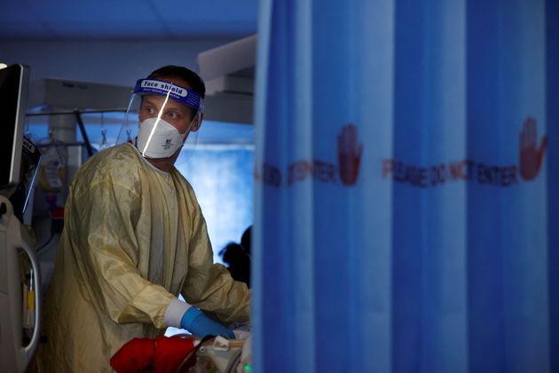 The Intensive Care Unit (ICU) at Queen Alexandra Hospital in Portsmouth, southern England. 