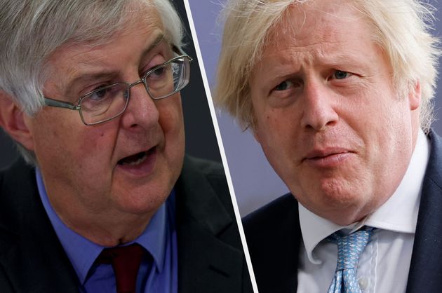 Wales first minister Mark Drakeford and prime minister Boris Johnson