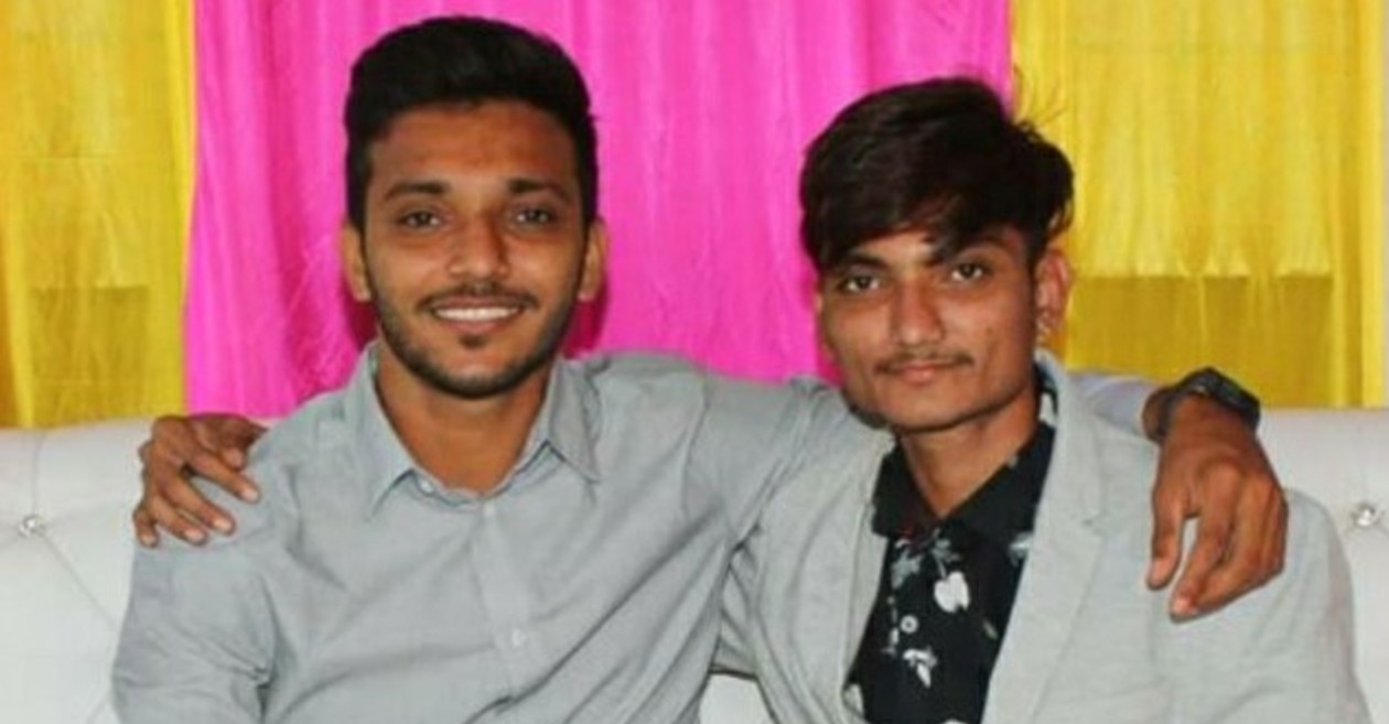 Chetan Sakariya with his younger brother