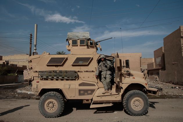 An MRAP vehicle