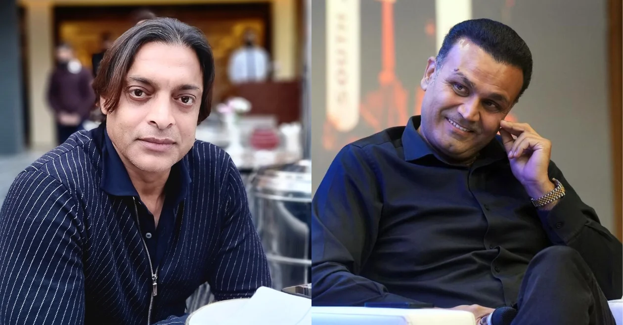 Shoaib Akhtar and Virender Sehwag