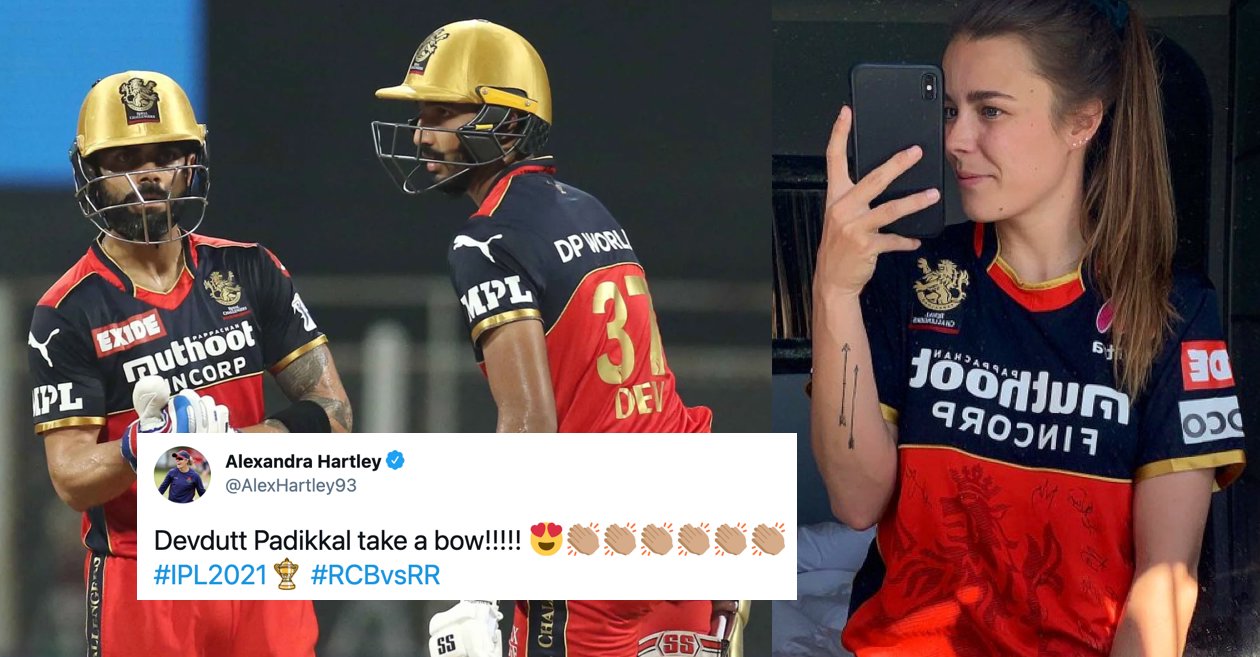 RCB beat RR, Alexandra Hartley tweets for Devdutt Padikkal