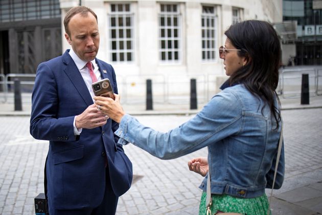 Health Secretary Matt Hancock and his aide Gina Coladangelo. 