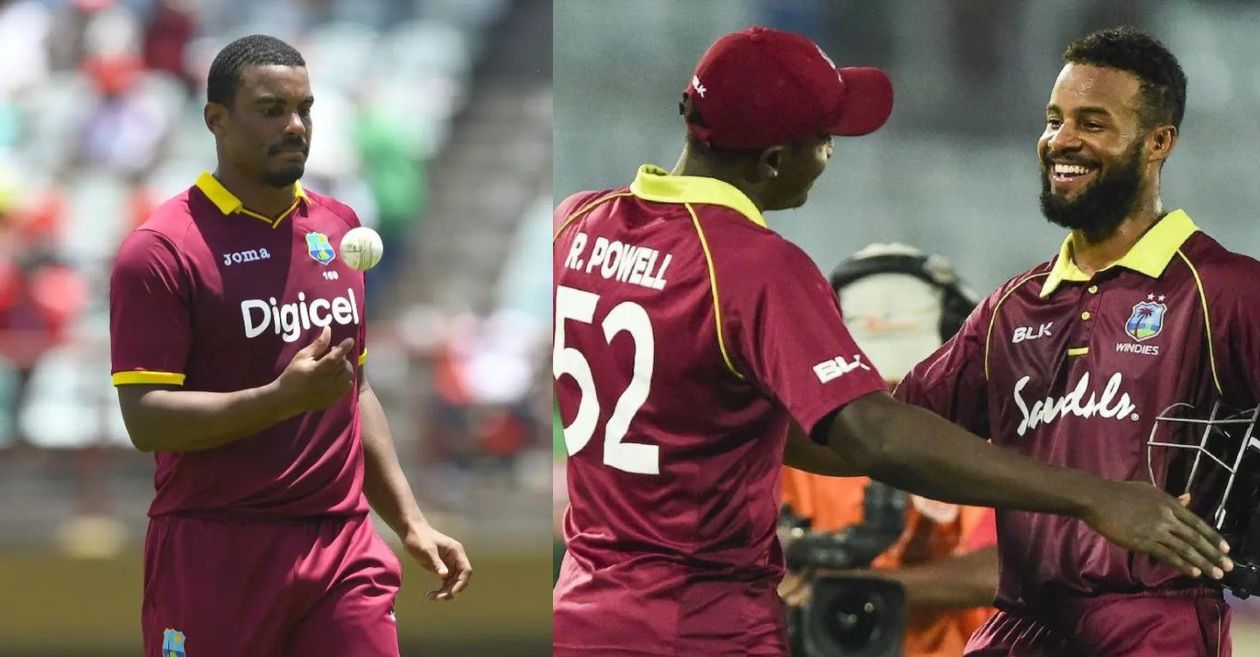 Shannon Gabriel, Rovman Powell and Shai Hope