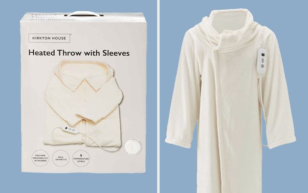 Aldi's heated dressing gown, sold out online, but in stores now.