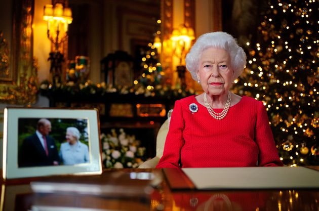 <strong>Queen Elizabeth II records her annual Christmas broadcast in the White Drawing Room in Windsor Castle, Berkshire.</strong>