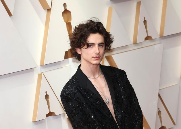 Timothée Chalamet arrives at the 2022 Oscars