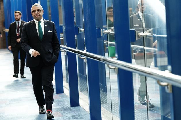 Foreign Secretary James Cleverly arrives for the Conservative Party annual conference at the International Convention Centre in Birmingham. Picture date: Monday October 3, 2022.