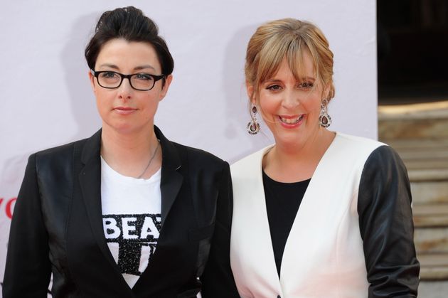 Mel with Sue Perkins at the 2014 Baftas