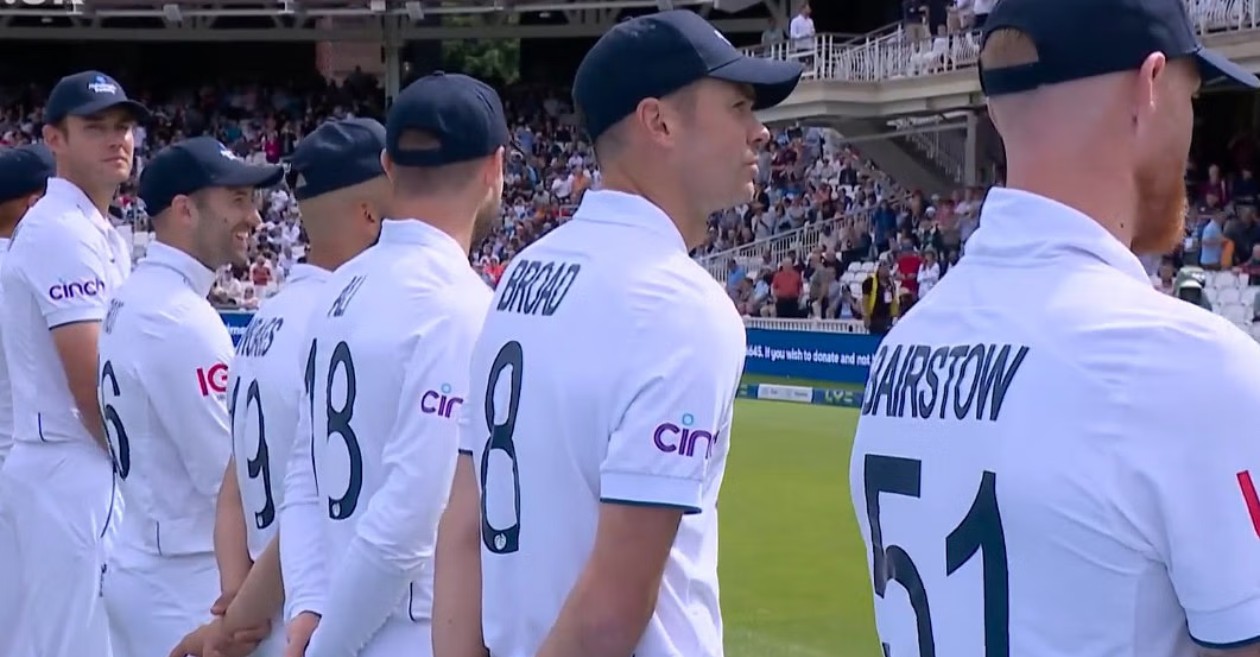 England cricket team swaps jerseys with each other