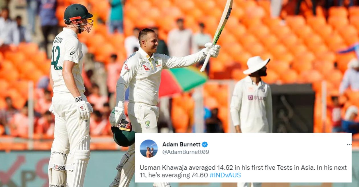 Usman Khawaja hits a hundred