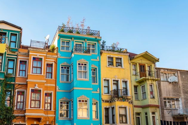 The colourful houses of the Balat neighbourhood in Istanbul