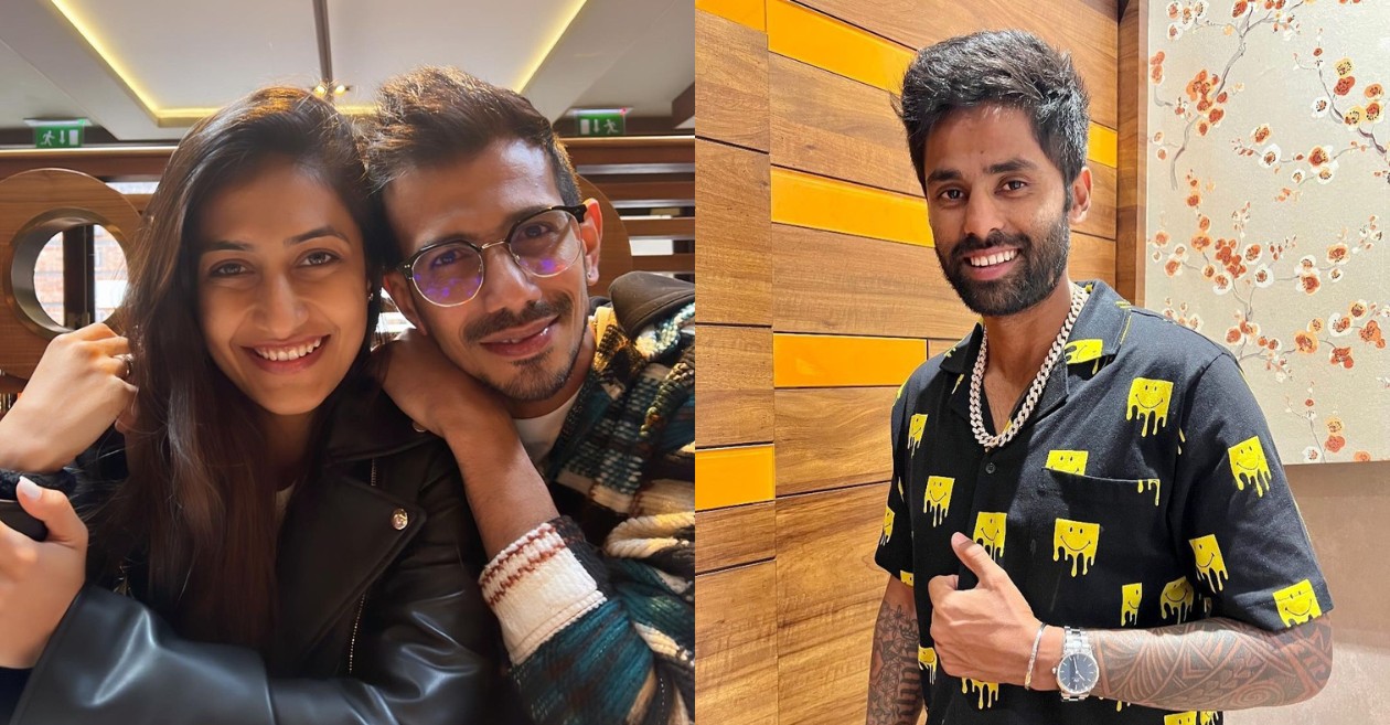 Dhanashree Verma, Yuzvendra Chahal and Suryakumar Yadav