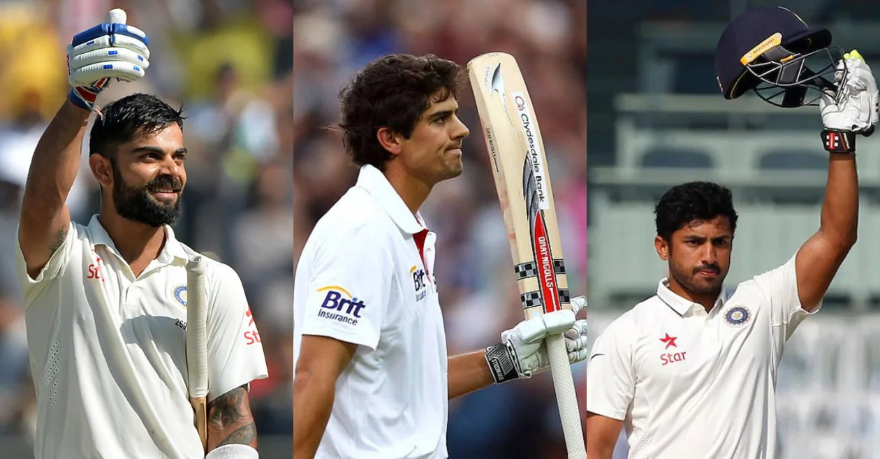 Virat Kohli, Alastair Cook and Karun Nair