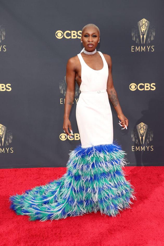 LOS ANGELES, CALIFORNIA - SEPTEMBER 19: Cynthia Erivo attends the 73rd Primetime Emmy Awards at L.A. LIVE on September 19, 2021 in Los Angeles, California. (Photo by Rich Fury/Getty Images)