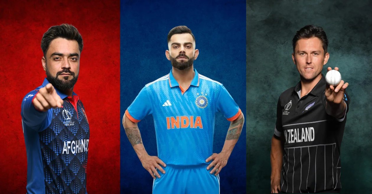 Rashid Khan, Virat Kohli and Trent Boult