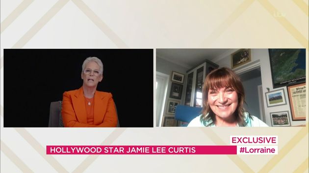 Jamie Lee Curtis speaking to Lorraine Kelly