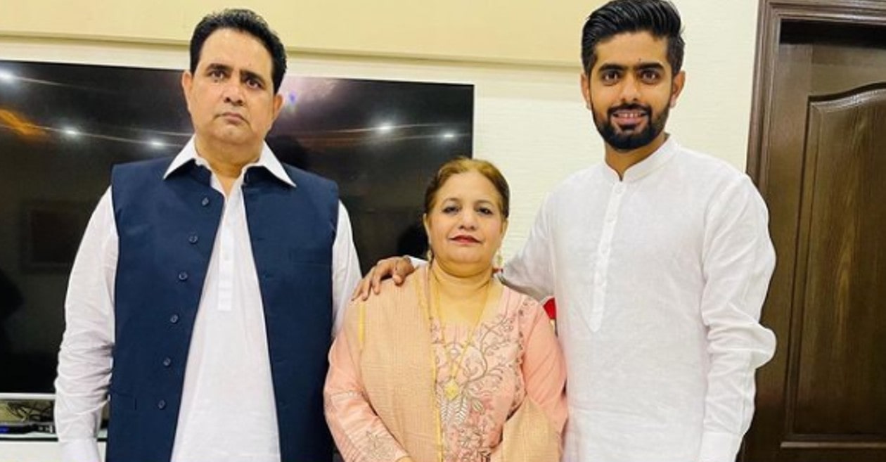 Babar Azam with his parents