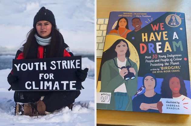 Mya-Rose in the arctic (left) and her new book We Have A Dream (right).