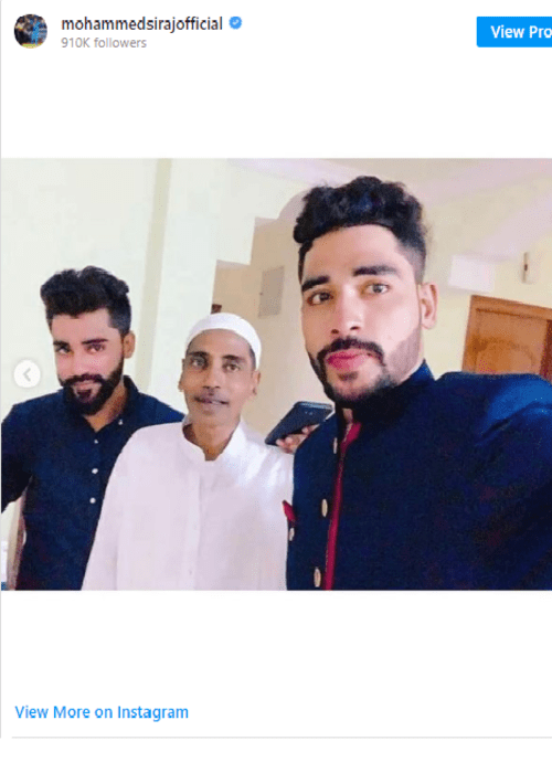 Mohammed Siraj Insta post -2