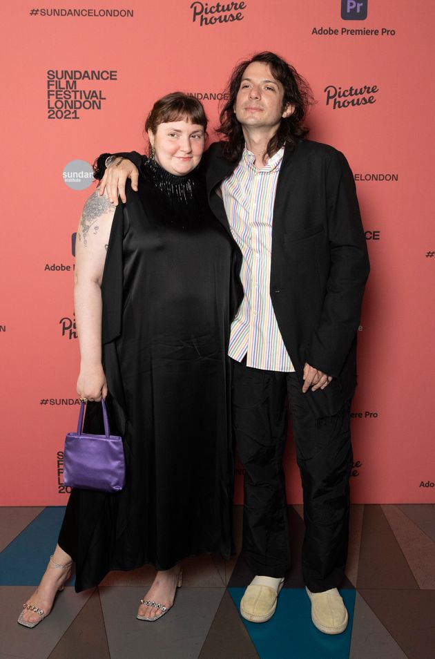 Lena Dunham and Luis Felber attend a 