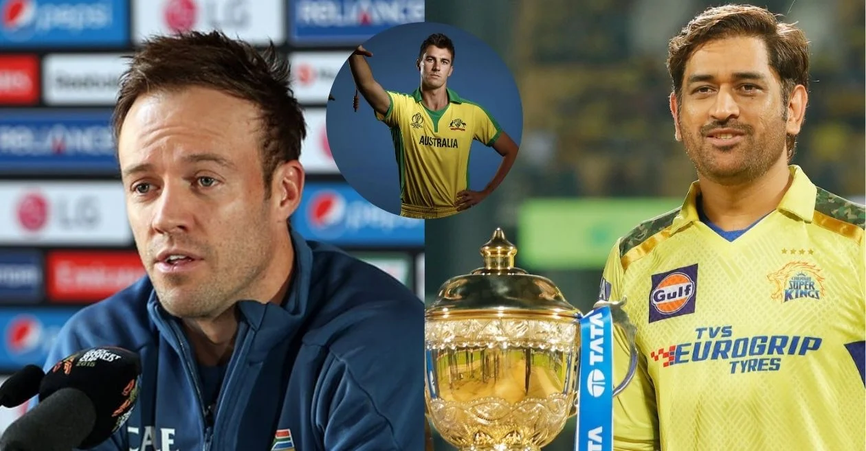 Ab de Villiers, Pat Cummins and MS Dhoni