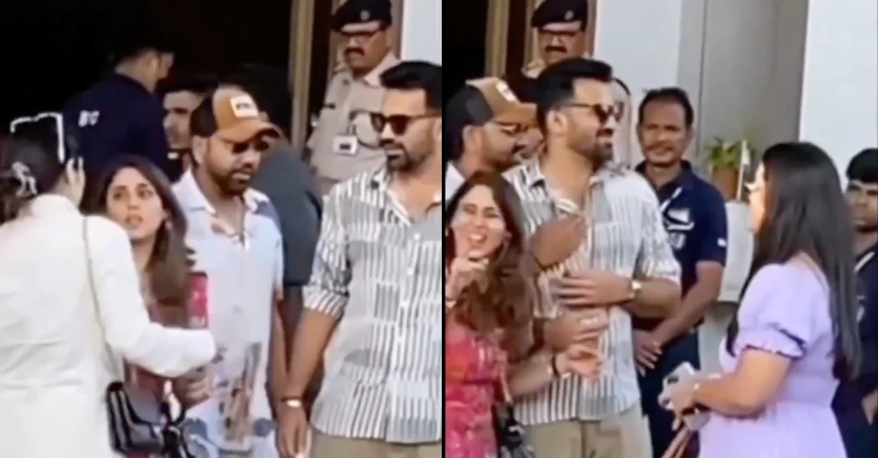 Rohit Sharma playfully hugs Zaheer Khan