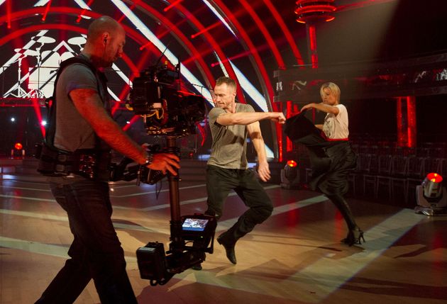 James Jordan and Denise Van Outen in rehearsals in 2011