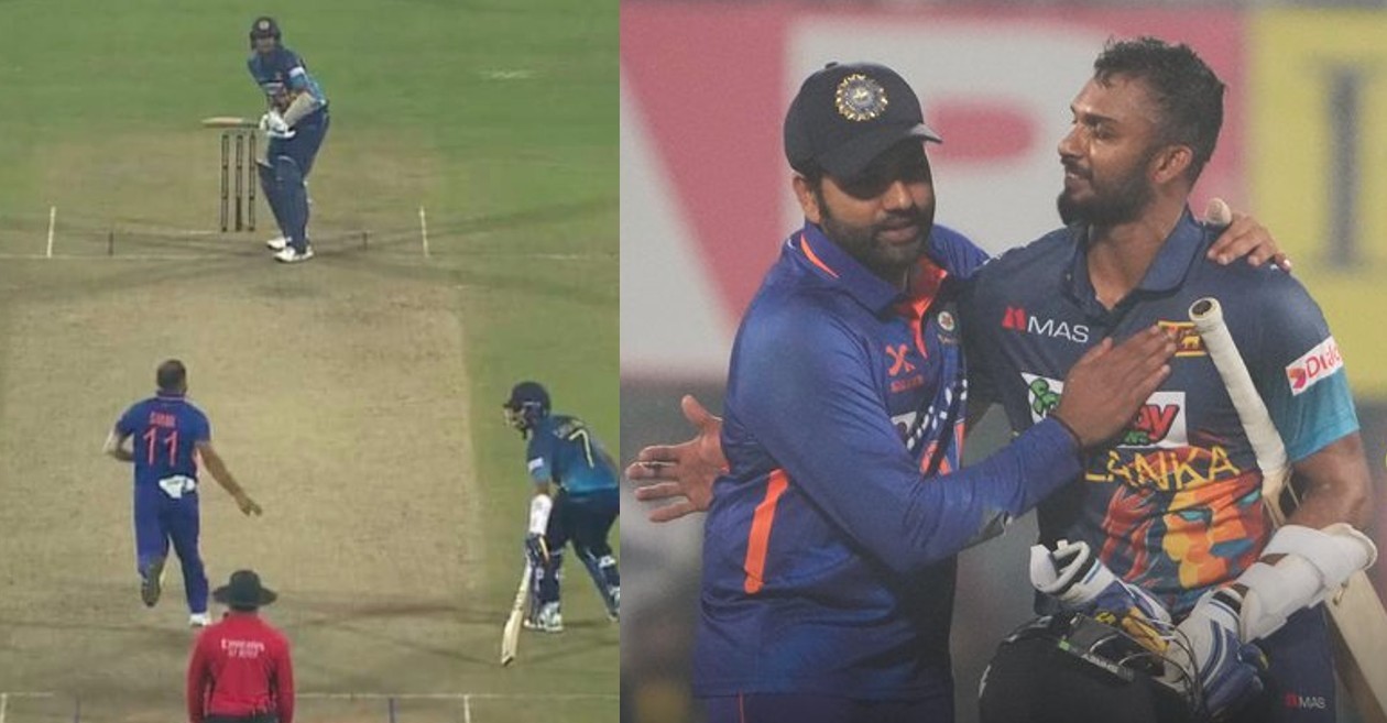 Rohit Sharma withdraws Dasun Shanaka's run-out appeal