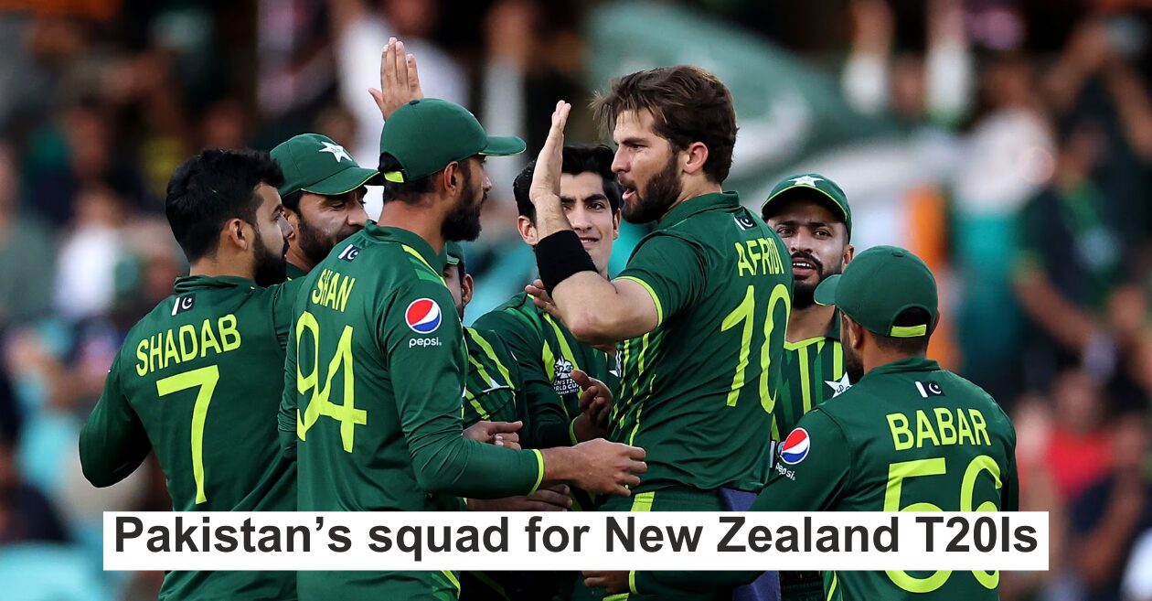 Pakistan's squad for New Zealand T20Is announced