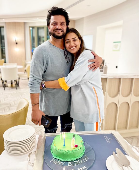 Suresh Raina with his wife Priyanka