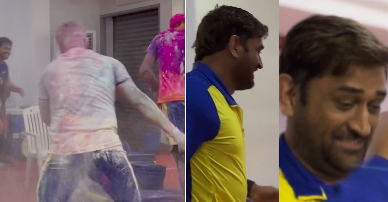 Chennai Super Kings holi celebration