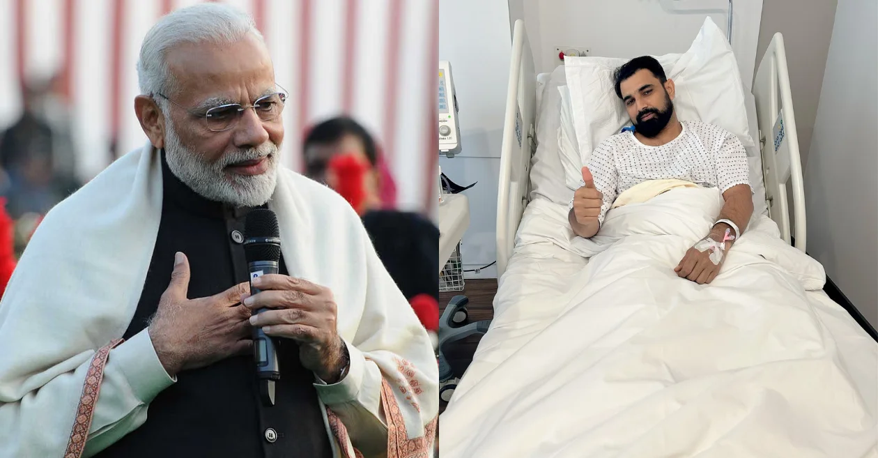 Narendra Modi and Mohammed Shami