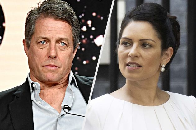 Hugh Grant and Priti Patel